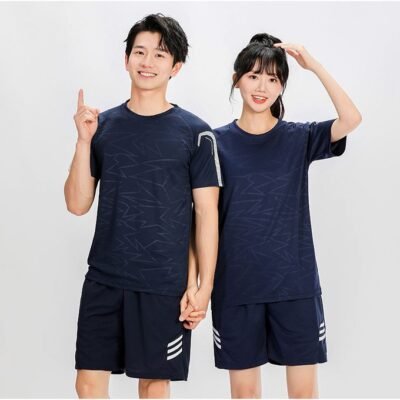 Fashion 2 PCS Men's T-Shirt & Shorts Set - Navy Blue