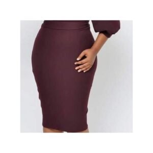 Fashion Sexy Curves Ribbed Pencil Skirt(Hips 40-46inches)