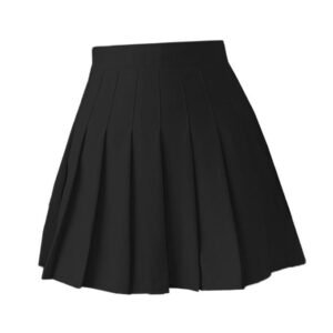 Girls Tennis Pleated Skirt High Waisted Mini Skirts School Black XXL