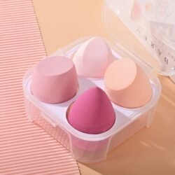 Kezuri Makeup Sponges Beauty Blender Sponge Powder Puff Beauty Blender Pink 4pcs