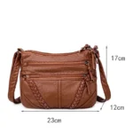 New Multi-Pocket Shoulder Bags PU Leather Ladies Bags Purses Handbags Women Sling Bags Office Messenger Bags Gift Sales