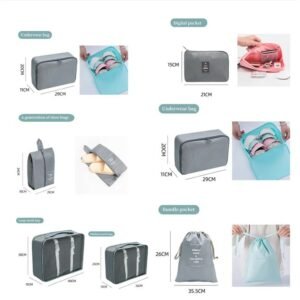 8PCS/Set Travel Bags Storage Organizer Suitcase Packing