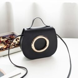 Fashion Black Sling Bag Retro Designer Small Round Bag Mini Bags Women Handbags