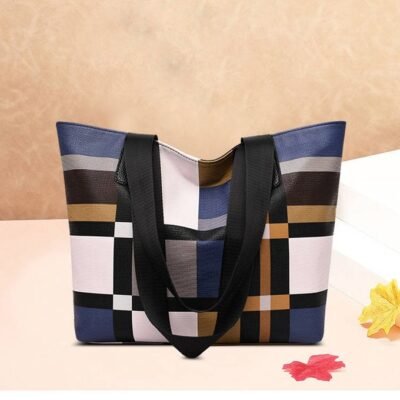 Fashion Ladies Casual Fashion Oxford Shoulder Bag - Plaid