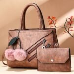 Fashion Latest Design Fashion Women's And Ladies Hand Bags 2 IN 1 Set