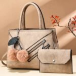 Fashion Latest Design Fashion Women's And Ladies Hand Bags 2 IN 1 Set