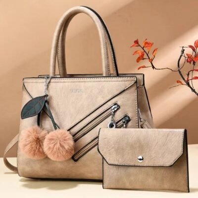 Fashion Latest Design Fashion Women's And Ladies Hand Bags 2 IN 1 Set