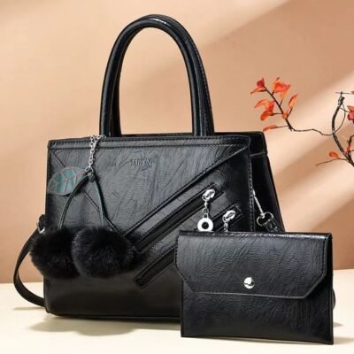 Fashion Latest Design Fashion Women's And Ladies Hand Bags 2 IN 1 Set