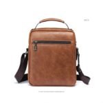 Fashion Men's Vintage PU Leather Shoulder Bag,Casual Handbag,Travel Backpack-Vertical