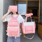 Fashion School Bags For Girls Backpack Bag Combo Set-4Pcs