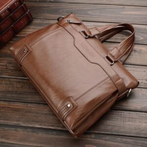 High Quality Fashionable PU Leather Business Laptop Bag For Men