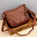 New Multi-Pocket Shoulder Bags PU Leather Ladies Bags Purses Handbags Women Sling Bags Office Messenger Bags Gift Sales