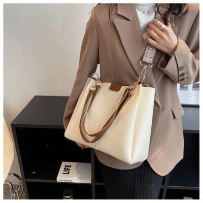 STY 2 In 1 Ladies Handbags Set Women Shoulder Bags Tote Bag Crossbody Bag