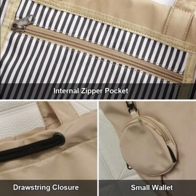 STY 2 In 1 Women Large Capacity Tote Coin Purse Set Ladies Handbag Nylon Bag