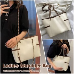 STY Ladies Shoulder Bag Women Handbags Tote Bag Commuter Bag PU Chain Bag