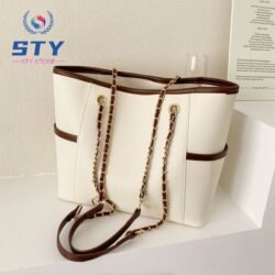 STY Ladies Shoulder Bag Women Handbags Tote Bag Commuter Bag PU Chain Bag