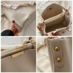 STY Women Bucket Bag Ladies Ribbon Shoulder Bag Handbags Multi-carry Cross-body Bag