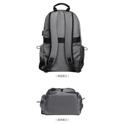 Tisa Nyota Men Backpack Bags Business Laptop Backpack With USB Waterproof Bags Grey