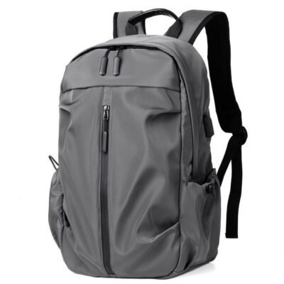 Tisa Nyota Men Backpack Bags Business Laptop Backpack With USB Waterproof Bags Grey