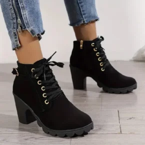 Fashion Women Shoes Boots Heels Martin Boots Ankle Boots Ladies Shoes Combat Boots